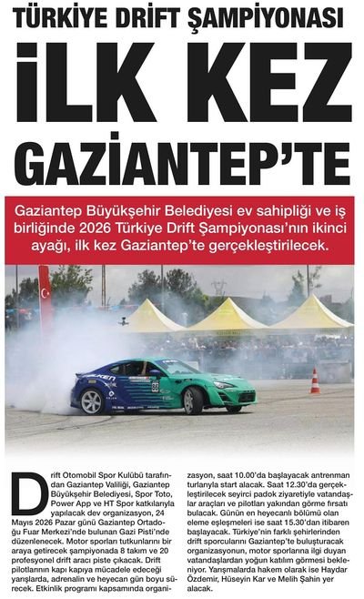 Less Than 24 Hours: TDŞ and TDK Round 2 Lights Up Gaziantep's Gazi Pisti This Sunday